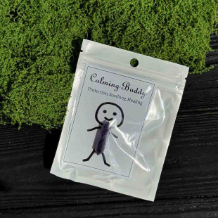 Calming Buddy амулет з натуральним аметистом, талісман спокою, захисту та гармонії